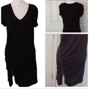 -- Cache Blue Asymmetrical Wrap Cocktail Dress